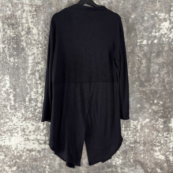 ANA Sz L Stretch Open Front Whimsigoth Cardigan Sweater Black Long Sleeve Outdoo - Picture 4 of 8